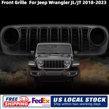 Free Ship Black Front Grille Wo Camera Hole For Jeep Wrangler Jljt 2018-2023