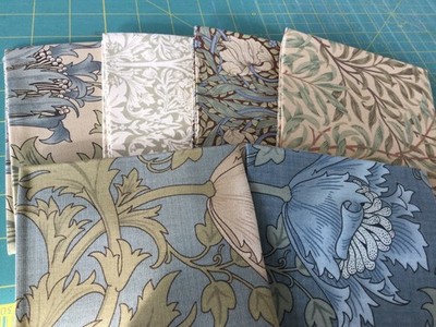 william morris fabric. Six Fat Quarters