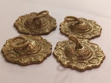 Vintage Solid Brass Finger Cymbals Belly Dancing Set of 4 Instruments 