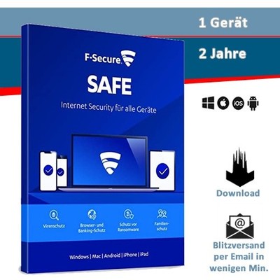 F-Secure Safe, 1 Gerät - 2 Jahre, Blitzversand