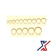 1 3/16" Yellow-Plated Steel External Retaining Ring / Snap Ring by X1 Tools