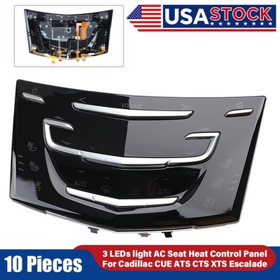 10x AC Seat Heat Control Panel 3 LEDs For Cadillac CUE ATS CTS SRX XTS ESCALADE