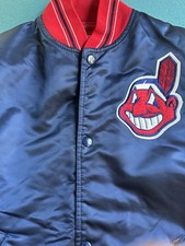 Cleveland Indians Starter Jacket M -MLB 90S/00S/Y2K Chief Wahoo Design