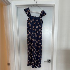Kids L Nordstrom Navy Floral Jumpsuit