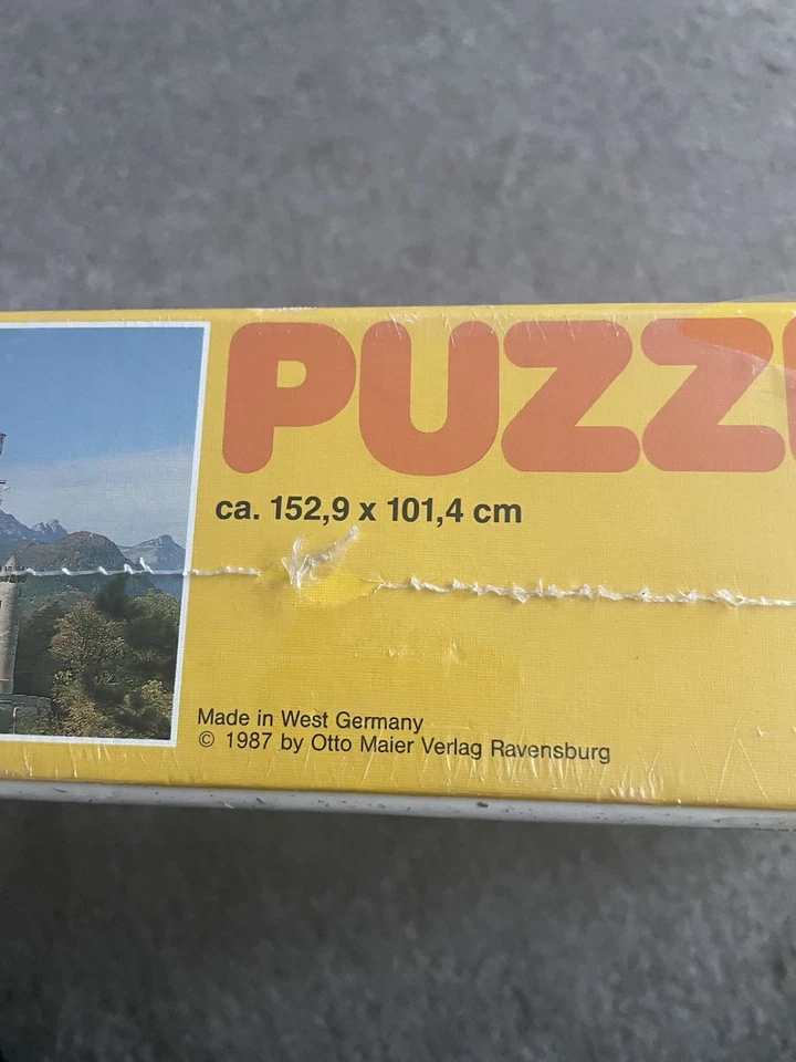 SEALED NEW  1987 Ravensburger 5000 Piece Puzzle - Neuschwanstein Castle 174126 - Image 3 of 4