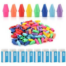Eraser Tops for Pencils, 88PCS Eraser Set, Multicolor, Student Classroom