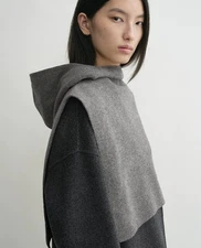 Womens Casual Warm Vest High Collar Hoodie 100% Cotton Wool Knit Stacking Vests