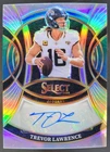 2025 Panini Select Trevor Lawrence Signatures Silver Prizm Auto Jaguars EM5