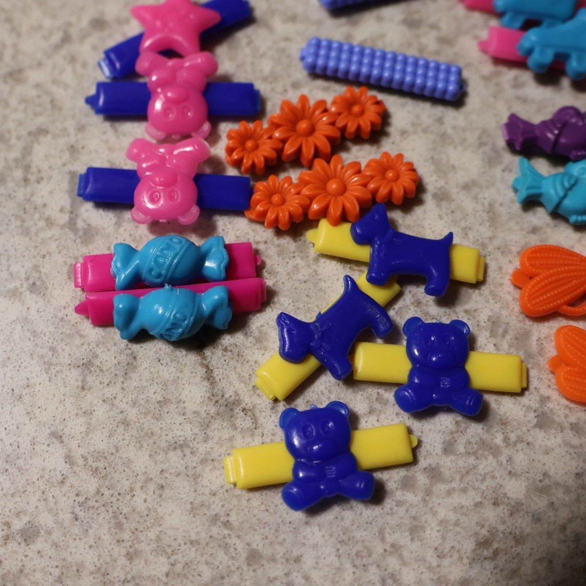 【美品のみ】 旧裏 まとめ売り Only beautiful items 32 Vintage Goody's Plastic Barrettes Hair Clips Mix Match Colorful