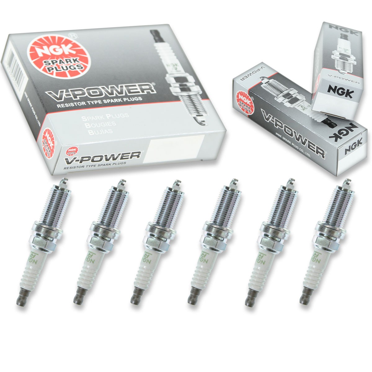 6 pcs NGK V-Power Spark Plugs for 2011-2014 Toyota Camry 3.5L - Engine Kit bz