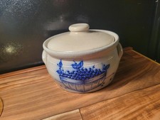 SALMON FALLS 1991 Blueberry Basket Salt Glaze Stoneware Bean Pot?