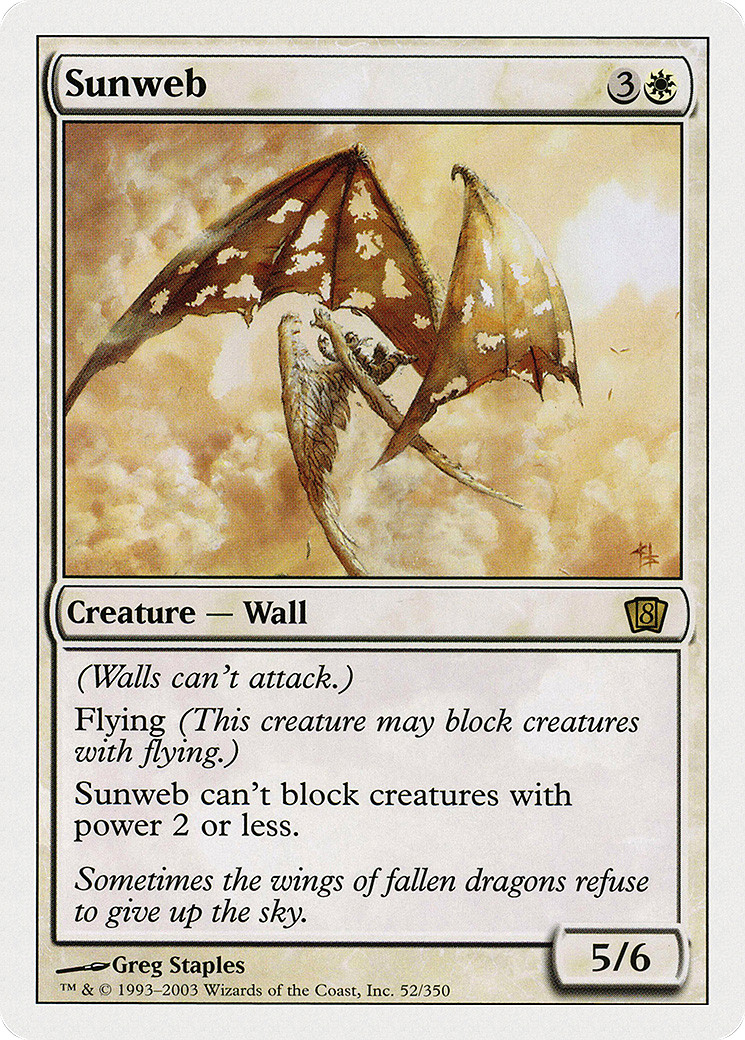 Sunweb #52 (HP) 8th Edition 8ED Magic MTG