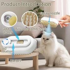 Cat Steam Brush for Shedding Dog Brush with Steam Pet Hair Cleaning Brush Com...