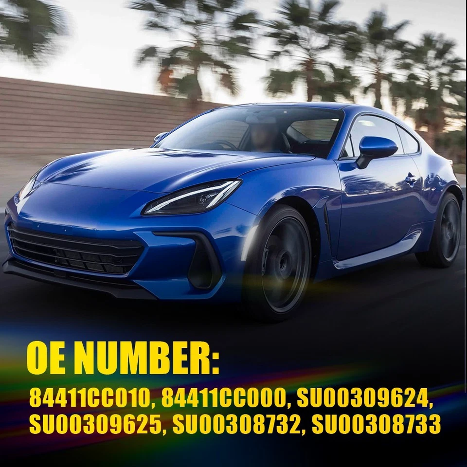 Luces de señalización laterales LED blancas completas con lente transparente para Toyota GR86 Subaru BRZ 2022-24 Foto 3 de 4