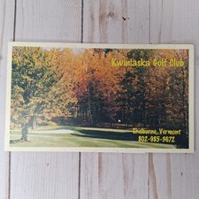 Vtg Kwiniaska Golf Club Scorecard Sheburne, Vermont Unused