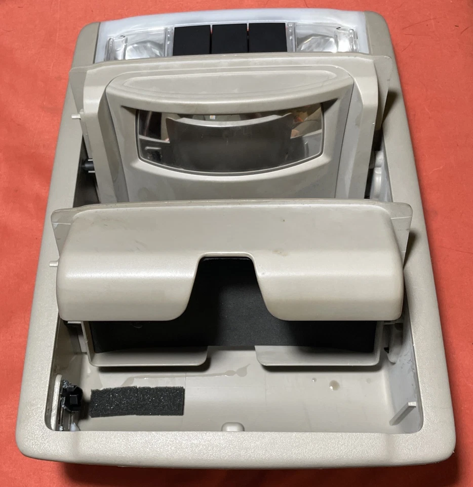 Lincoln Navigator Ford F-150 consola superior luz domo doble lámpara de almacenamiento OEM Foto 3 de 4