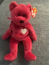 Ty Valentina The Red Bear Beanie Baby 1998/1999 Tag Errors Rare Retired