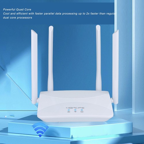 (UK Plug)4G LTE WiFi Router 4G LTE Modem Router With SIM Card Slot 4 Antennas