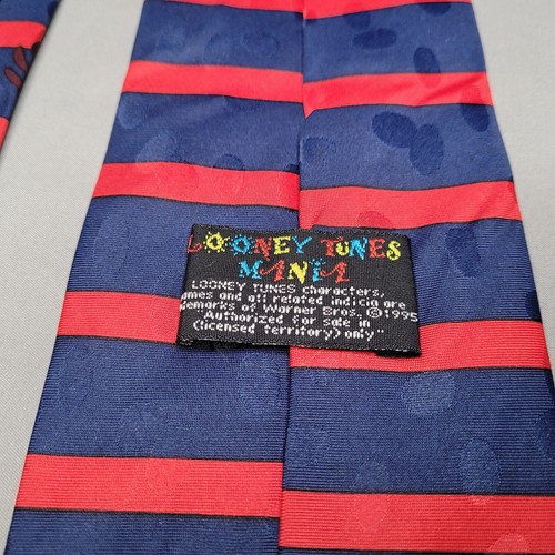 Looney Tunes Mania Tie Blue Bugs Daffy Pepe Le Pew Taz Marvin The Martian 1995 - Picture 2 of 11