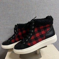 Marc Fisher Fellow Faux Shearling Cuff High Top Sneaker Sz 8 NWOT