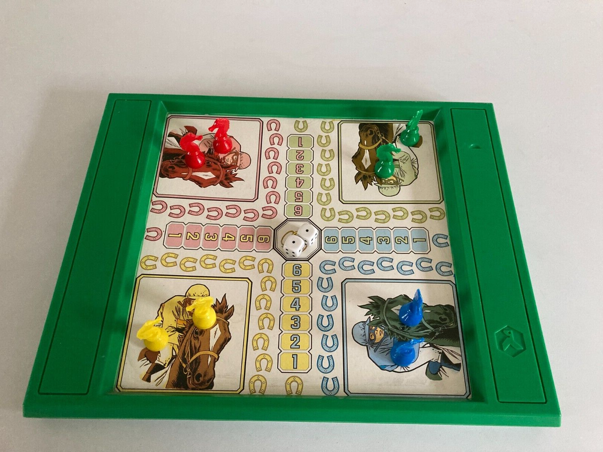 Ancien Jeu Garnier - Petit Chevaux & Dames - Plateau Double Face Complet - 22⚜️