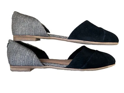 Toms Jutti D’Orsay Flats New Without Box Size 6.5 W - Black Suede With Textile - Image 1 of 4