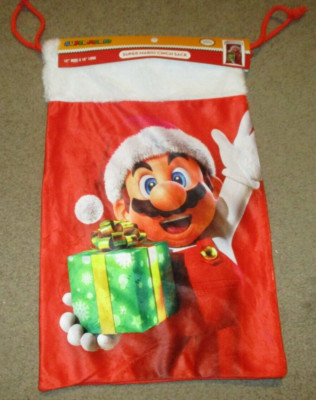 SUPER MARIO BROS nintendo nes CINCH SACK gift stocking switch wii ...