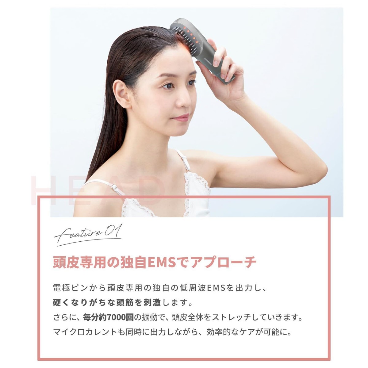 YA-MAN myse Scalp Lift Brush Active Plus Facial Care Device Gray