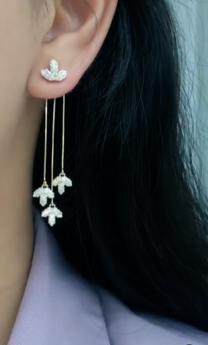 2Ct Lab Diamond Marquise Drop Earrings in 14K White Gold Plated