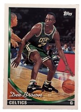 Excellent: Vintage 1993-94 topps Dee Brown Boston Celtics Trading Card