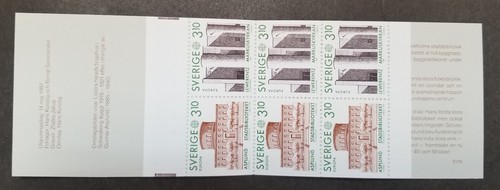 [SJ] Sweden Europa CEPT Modern Architecture 1987 Library Church (booklet) MNH - Picture 2 of 7