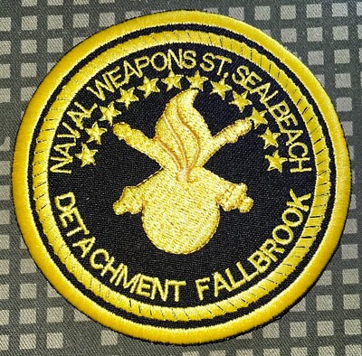 USN NWS Sealbeach Detachment Fallbrook Patch Hook & Iron-On Repro New A220