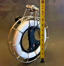 Kite Reel Winder Stainless Steel 10"-D + Line + Lock + Metal Swivel + HD Bag
