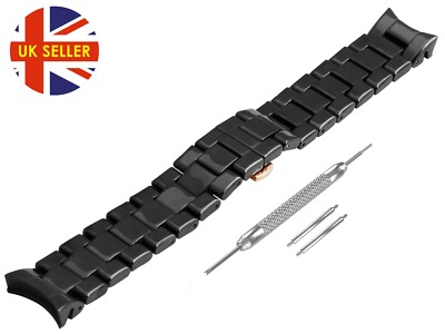 For EMPORIO ARMANI AR1410 Ceramic Black Full Strap/Band/Bracelet