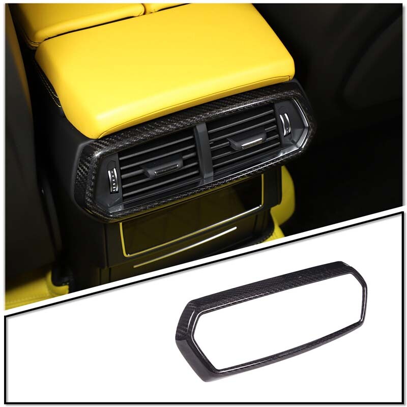 Real Carbon Fiber Car Rear Seat Air Vent Outlet Trims For Lamborghini URUS 18-21