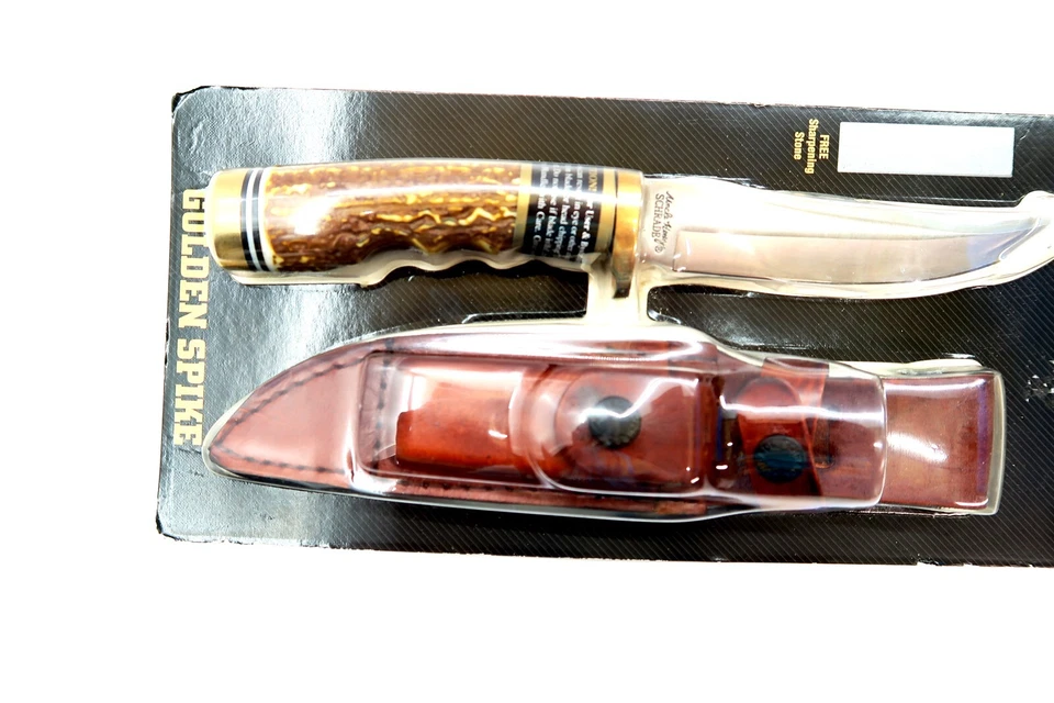 New SCHRADE UNCLE HENRY GOLDEN SPIKE Fixed Blade Hunting Knife with Sheath 153UH - Image 2 of 4