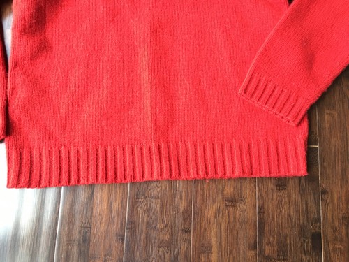 Beautiful Vintage Gap 90s 100% Lambswool Red Zip Neck Sweater Large EUC Cozy! - Picture 5 of 12