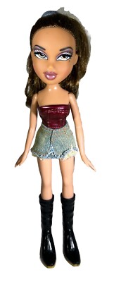 2001 MGA Bratz Doll Yasmin Fashion Doll Boots Mini Skirt Halter Top Y2K Pony