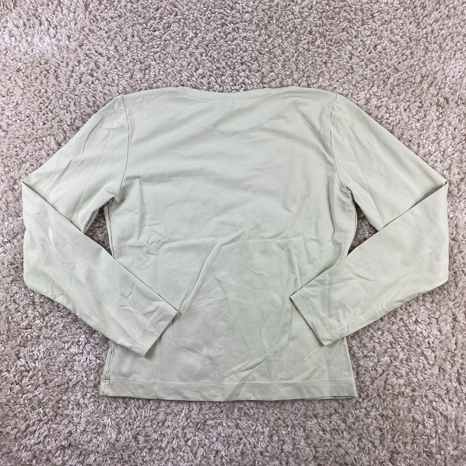 City Lights Mujer Camisa Mediana Larga Verde Claro Jersey Elástico Foto 4 de 4