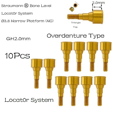 Dental Overdenture Abutment 2.0mm GH Compatible Straumann ITI NC Locator System