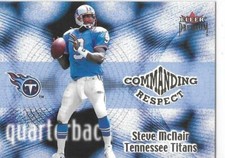 2001 Fleer Premium Football Commanding Respect Steve McNair Titans