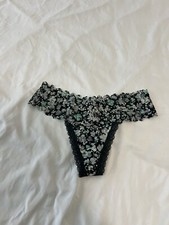 Victoria's Secret Lacie Lacie Lace-Up Thong Panty Color NWT 375