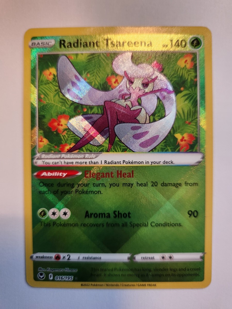 radiant tsareena pokemon card value Pokemon Card Silver Tempest 016/195 16/195 Radiant Tsareena Ultra Rare –  Brokenvase Games main image 0