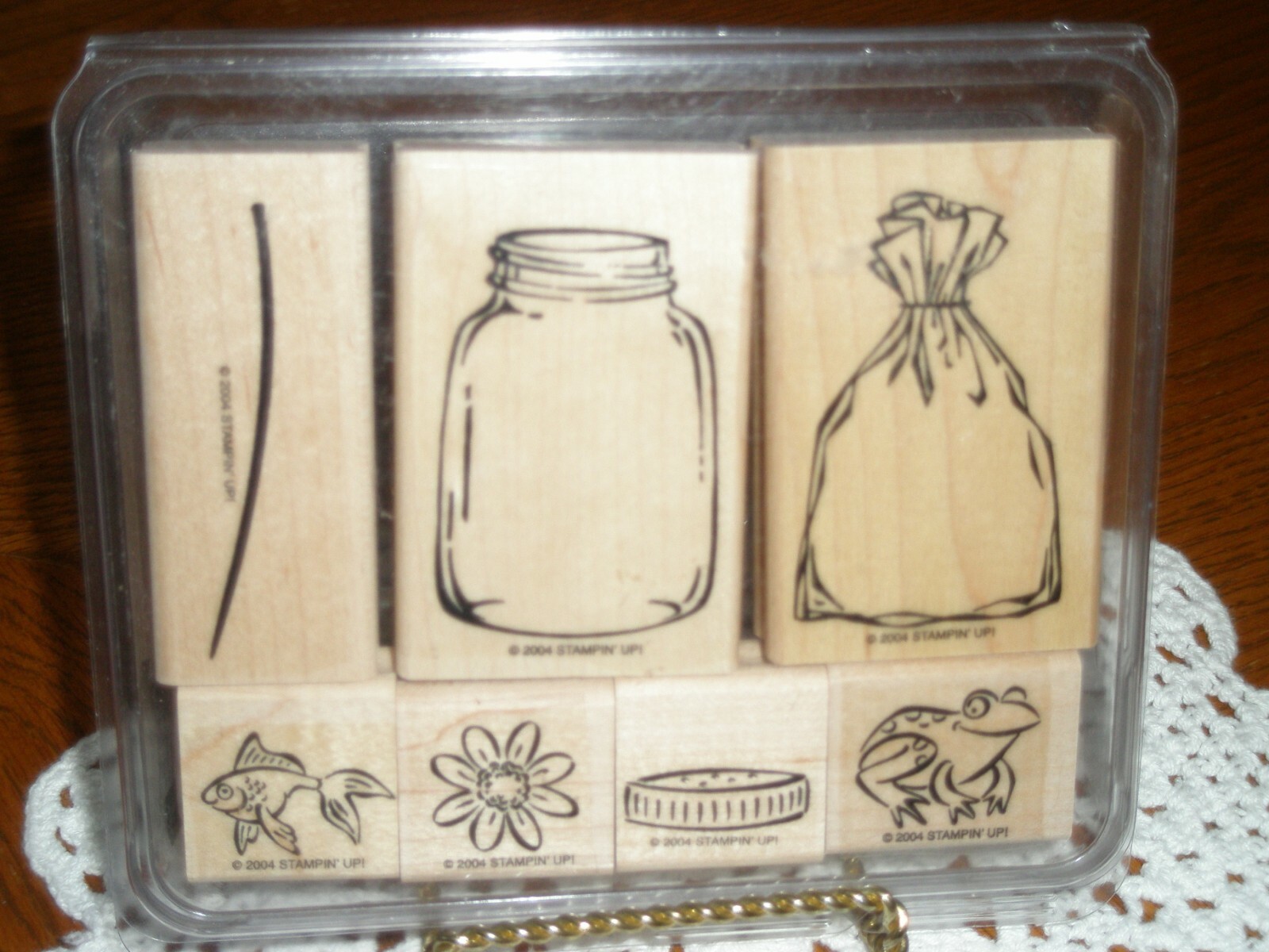 STAMPIN UP ~ ALL WRAPPED UP ~ SET OF 7 (SEVEN) Mounted ~ Used lightly ...
