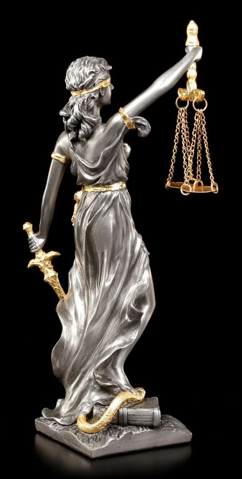 Giustizia Figura - Dea Il Giustizia - Veronese Foglia Oro Accenti - Immagine 4 di 4