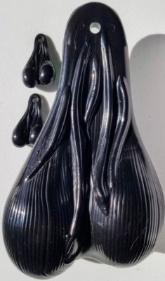 Black Combo of one 8'' Truck Nuts and two 2'' Truck Nutz