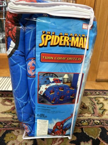 Vintage 2006 Marvel Spider-Man Twin Comforter Set JAY FRANCO POLYESTER - Picture 4 of 9
