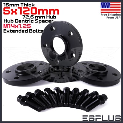 4x 15mm RollsRoyce 5x120 72.6mm Hub Centric Spacer Fit Dawn/Ghost/Wraith/Spectre