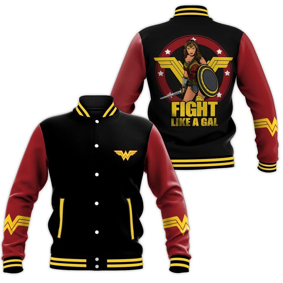 Wonder Woman Baseball Jacket, Superhero Jacket