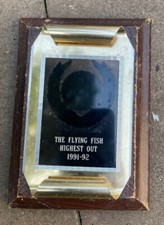 Darts Trophy Plaque ?The Flying Fish Highest Out 1991-92?